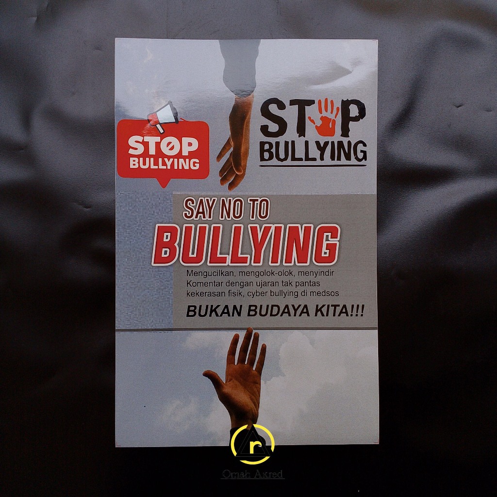 

Stiker Say No To Bullying - Stop Bullying - Hindari Perundungan - Stiker Vinyl
