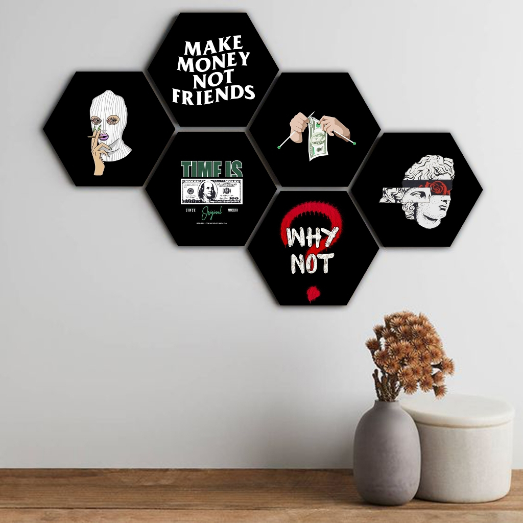 HIASAN DINDING KAMAR BLACK DESIGN - HIASAN DINDING KAMAR CWO [H22] HIASAN DINDING KAMAR AESTHETIC - 