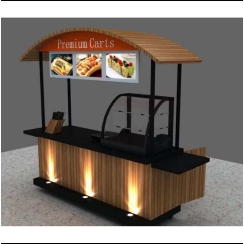 GEROBAK KAYU JATI BELANDA MURAH GEROBAK KEKINIAN BOOTH KAYU JATI BELANDA MURAH