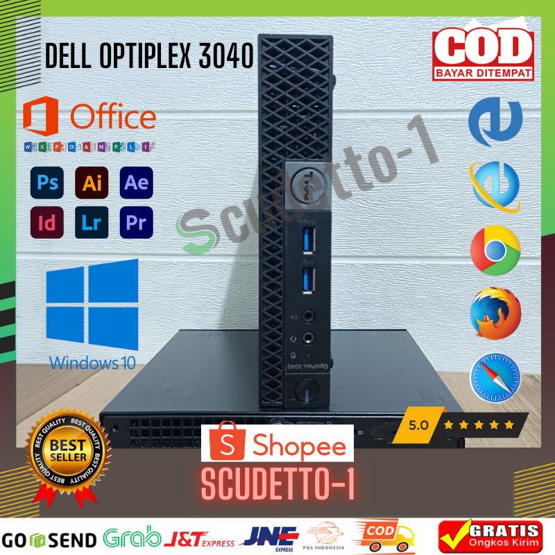 Mini PC Dell 3040 Intel Core i5 6500t / Core i3 6100RAM 8GB SSD 512GB Siap Kerja