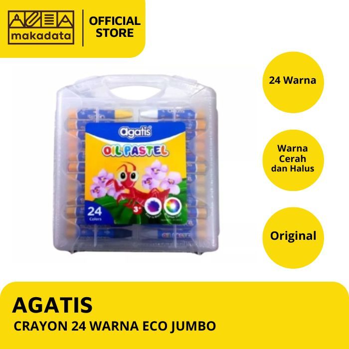 

CRAYON / KRAYON AGATIS ISI 24 WARNA ECO JUMBO (1 PCS) MURAH