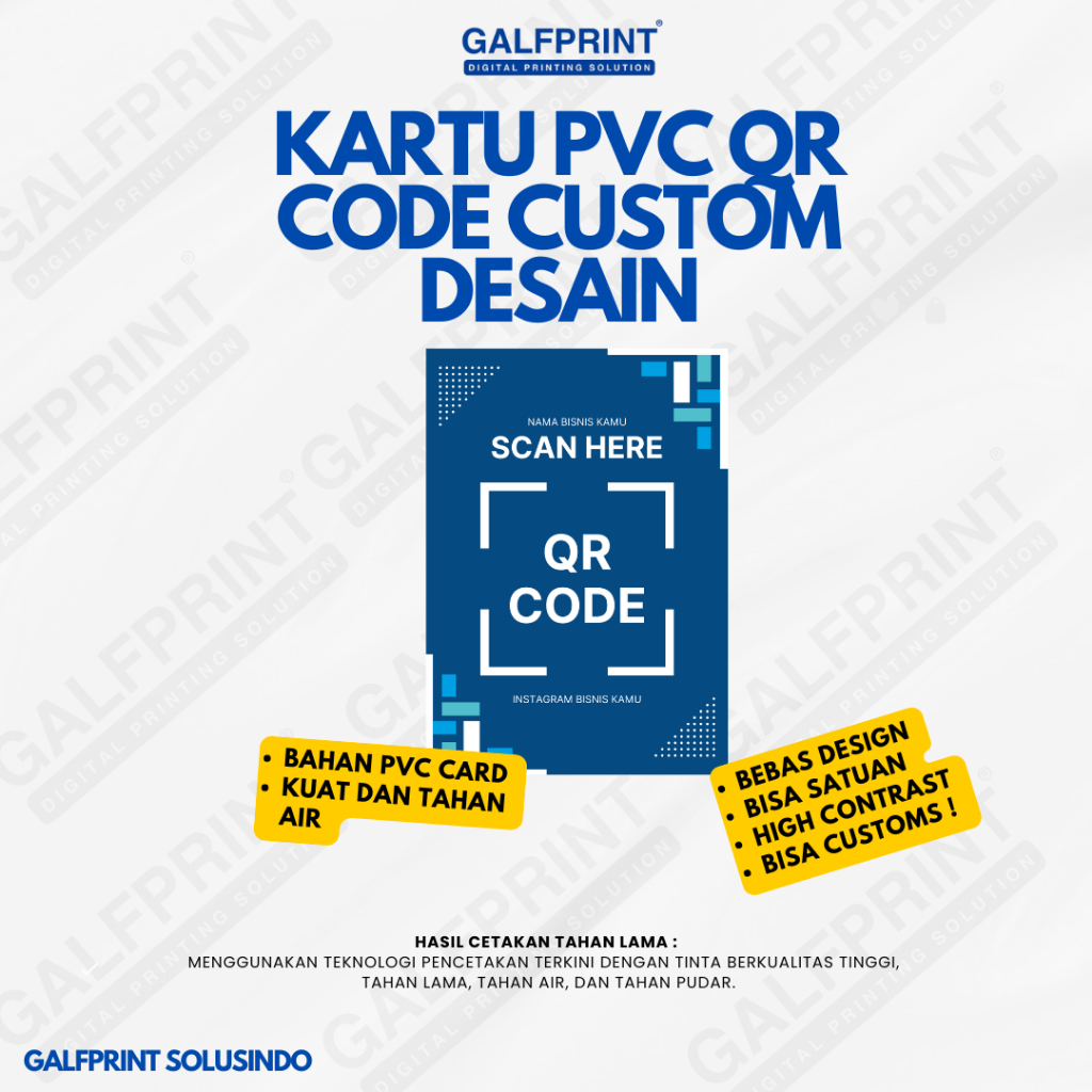 

CUSTOM KARTU PVC CODE QR CUSTOM DESAIN / ID CARD / MEMBER CARD / DLL