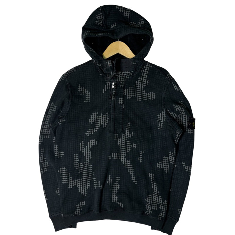 Halfzip Stone Island Camo Grid
