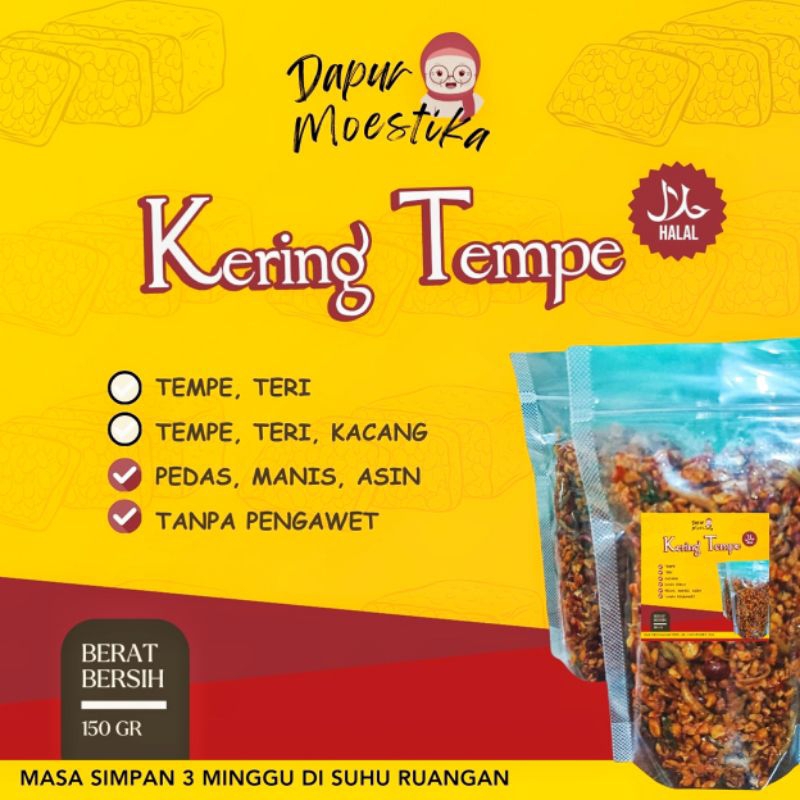 

Kering Tempe, Teri, Kacang Bumbu Sambal Goreng Bawang