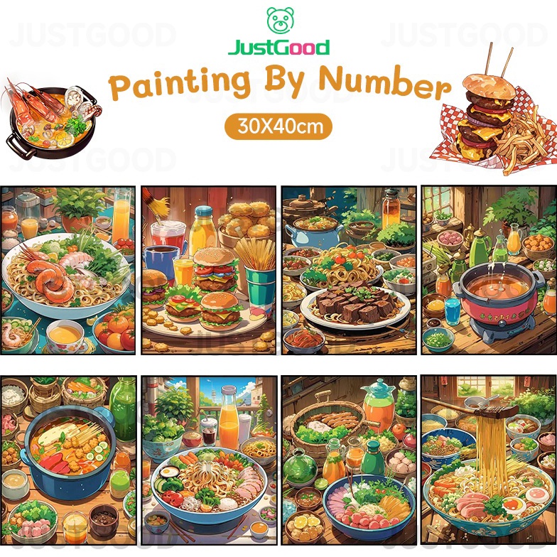

KODE D36U With Frame Lukisan Minyak Seri Ramen Paint By Number Set 3 x 4 cm Realism Edition DIY Painting Kit Numbers Lukis Canvas Living Room Hanging Painting