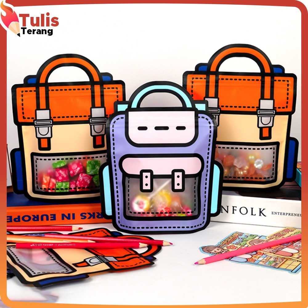 

Goodie Bag Birthday 3D Zip Lock Motif Tas Ransel / Plastik Kemasan Snack Candy / Plastik Bingkisan Ziplock Souvenir Ultah Anak Tulis Terang C1094