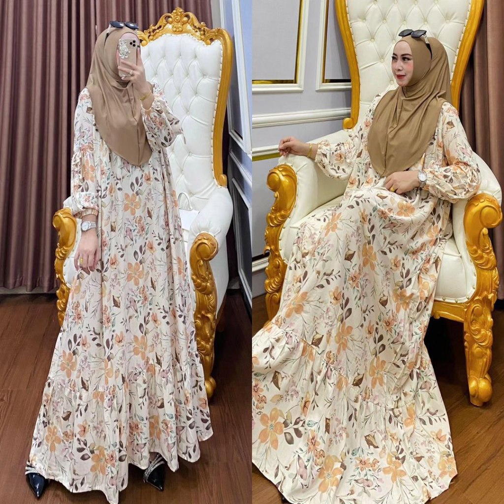 BIG PROMO PUSAT KLAMBY - LAVANYA DRES SET HIJAB BERGO JERSEY GAMIS RAYON PLUS HIJAB TERBARU GAMIS