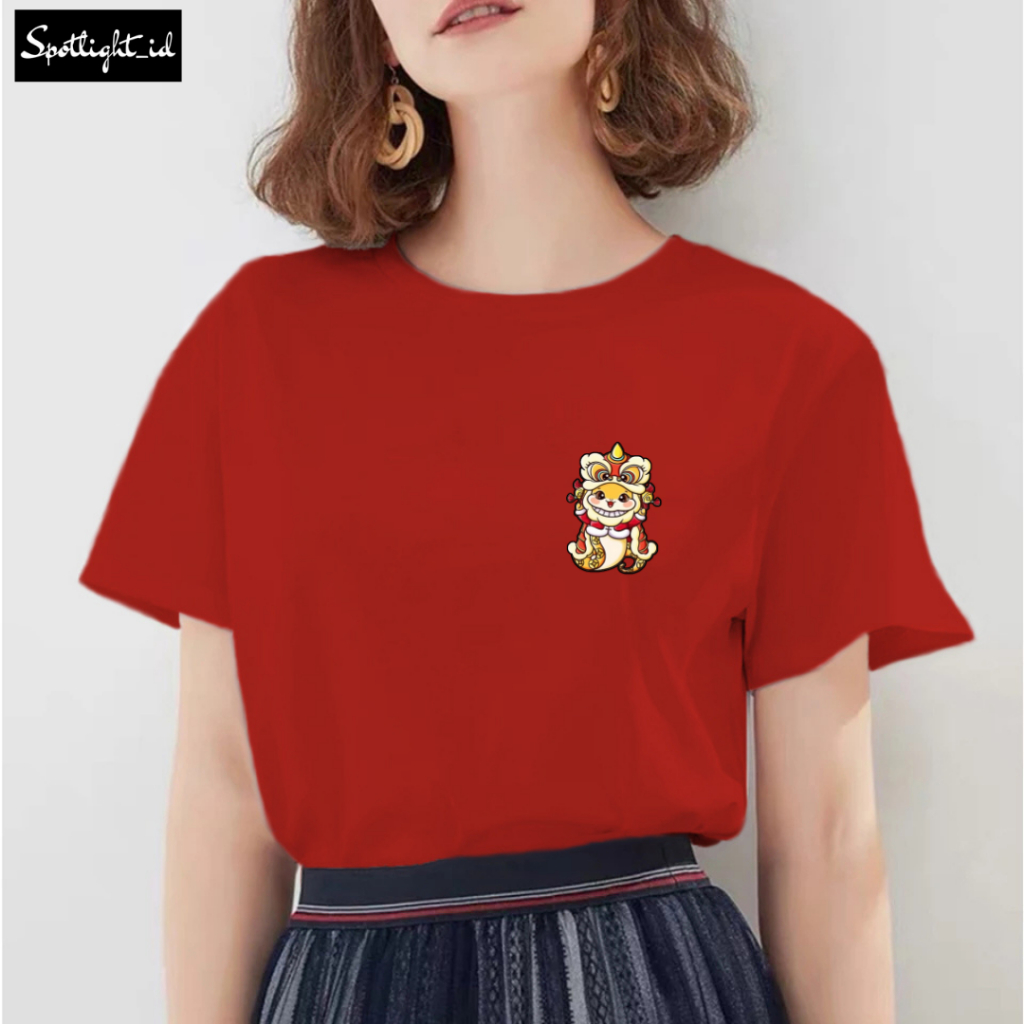 SPOTLIGHT_ID - BAJU KAOS WANITA IMLEK ULAR BARONGSAI, T SHIRT WANITA IMLEK ULAR, COMBED 30S , KAOS W