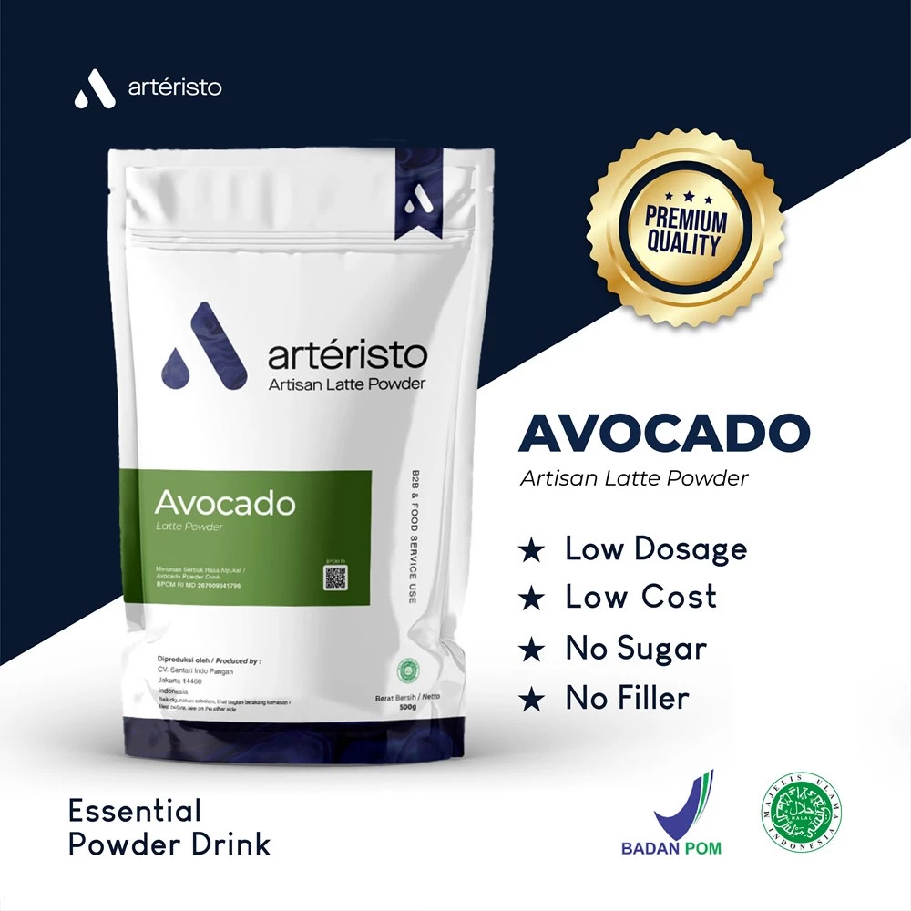 

Arteristo Avocado Premium Powder Drink 500gr - No Sugar - Bubuk Minuman