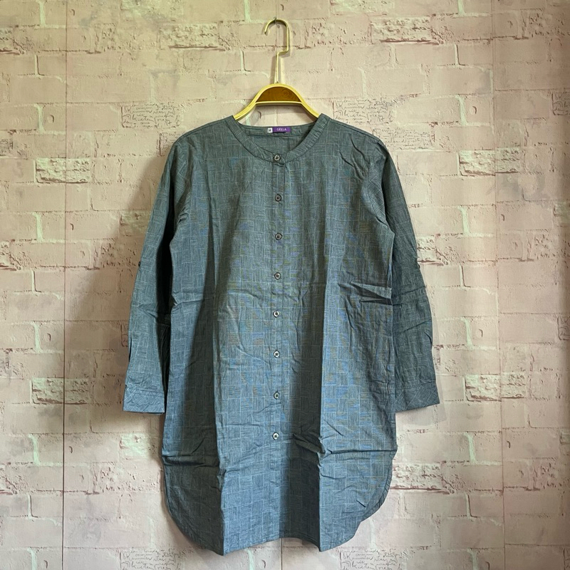 kemeja wanita tunik mataharian brand geela 100% original