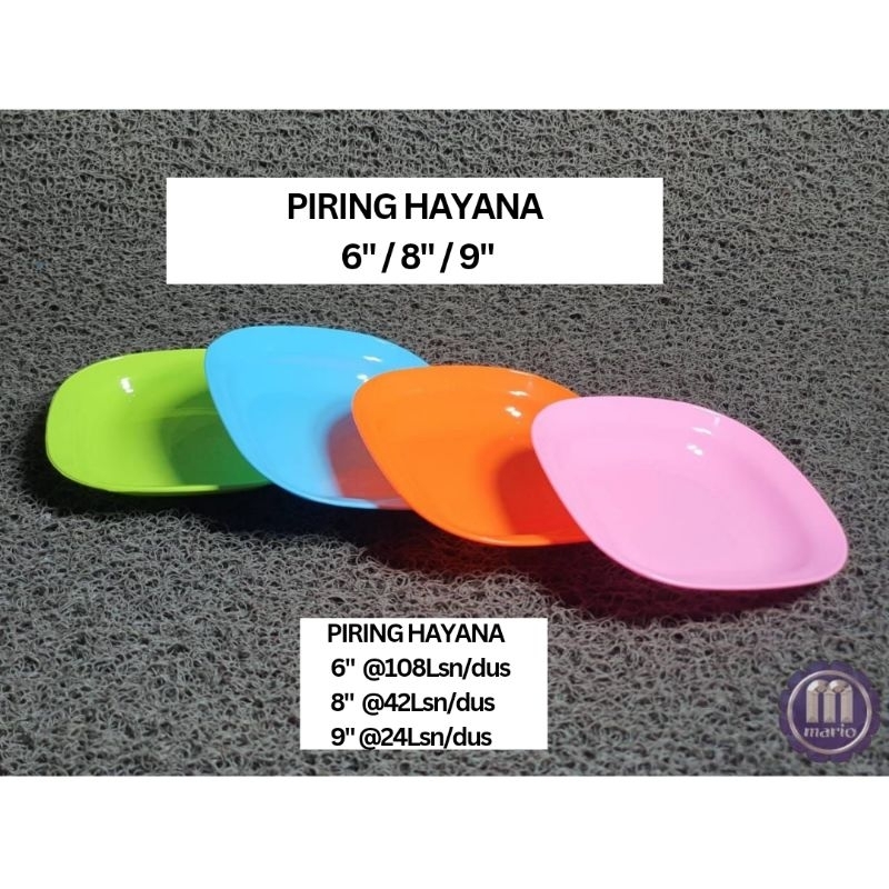 PIRING PLASTIK HAYANA 1 LUSIN