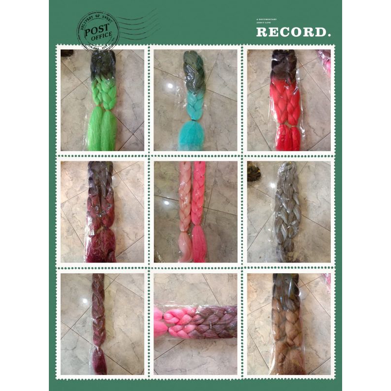 Rambut sambung kepang extension atau box braids terlaris