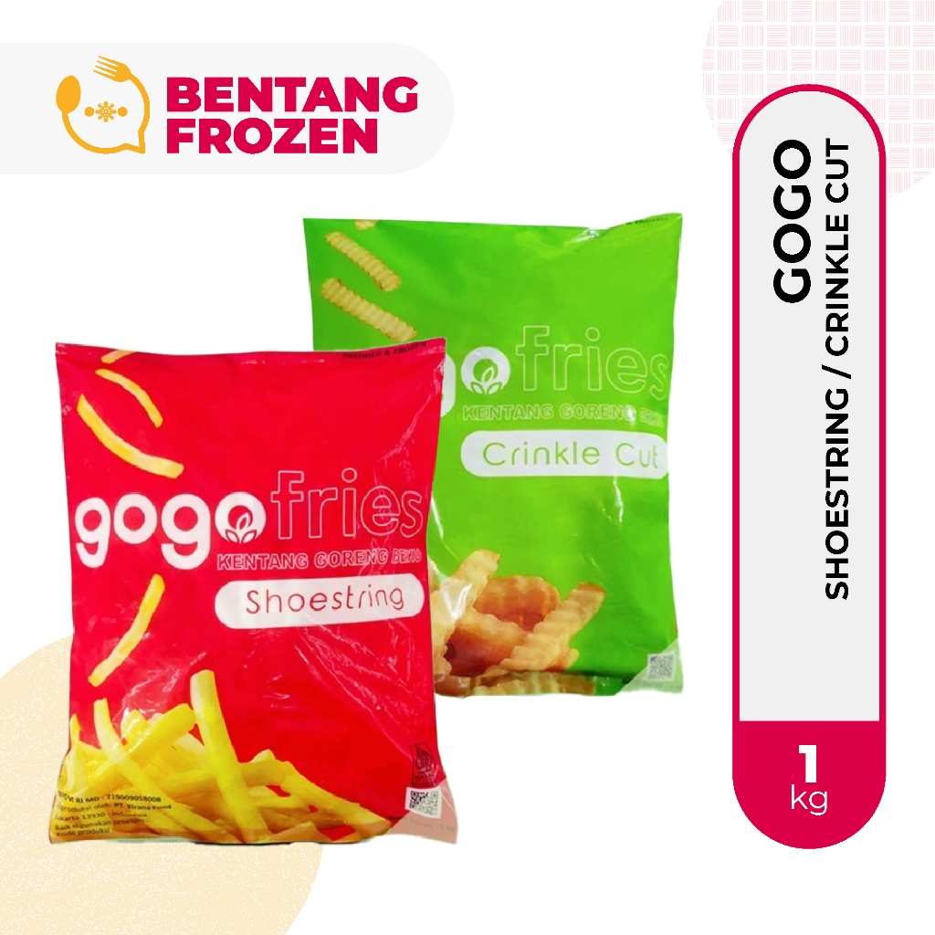 

Gogo Kentang Goreng French Fries 1kg - Shoestring / Crinkle Cut