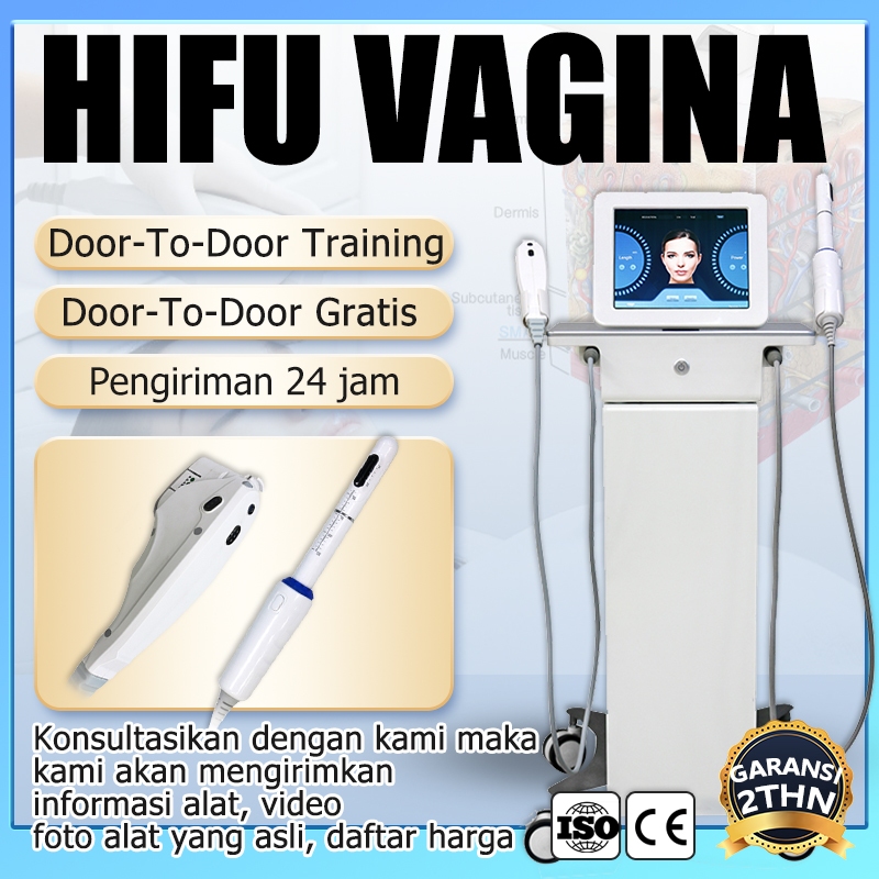 Hifu 2in1 alat klinik kecantikan alat hifu wajah mesin pengencang pengangkat kulit wajah Anti Penuaa