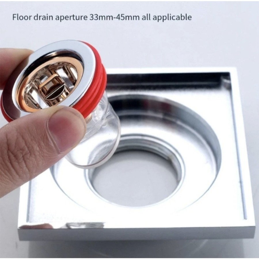 MH - FLOOR DRAIN TRAP STAINLESS ANTI BAU SARINGAN SALURAN AIR WC PLASTIK