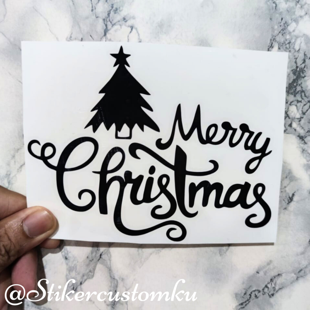 

Sticker Balon Merry Christmas Stiker Cutting Natal Balon PVC Type 17