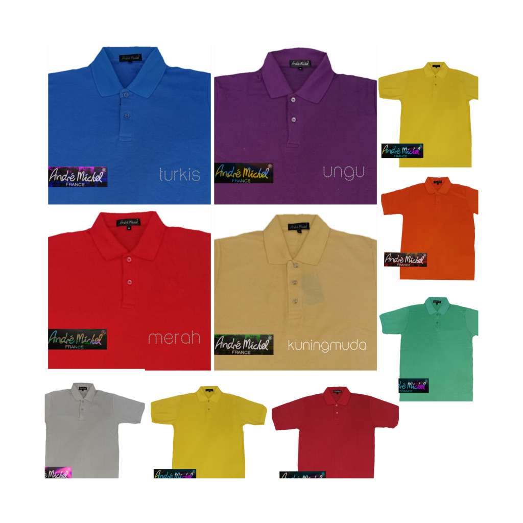 Kaos Polo Andre Michel 233 (10 warna)