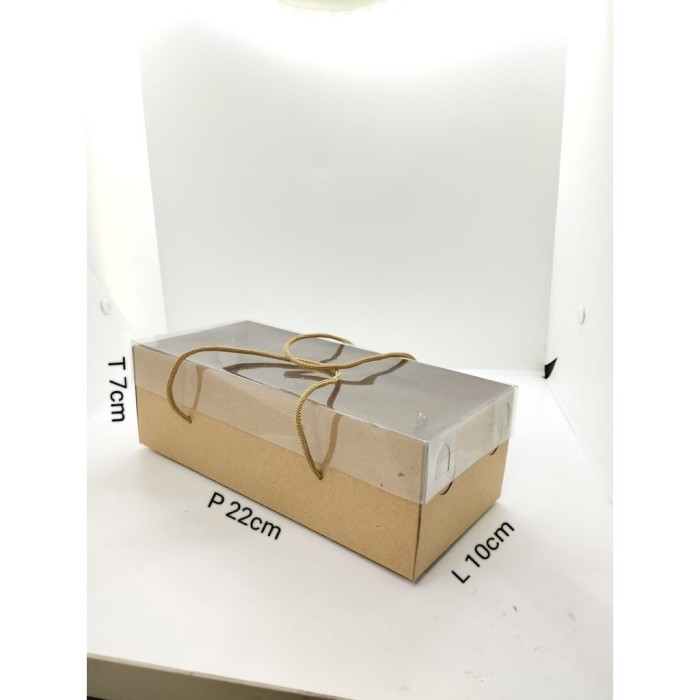 

5pcs Kotak Kraft Box 22x10x7cm Box Tutup Mika Tali 350 GSM