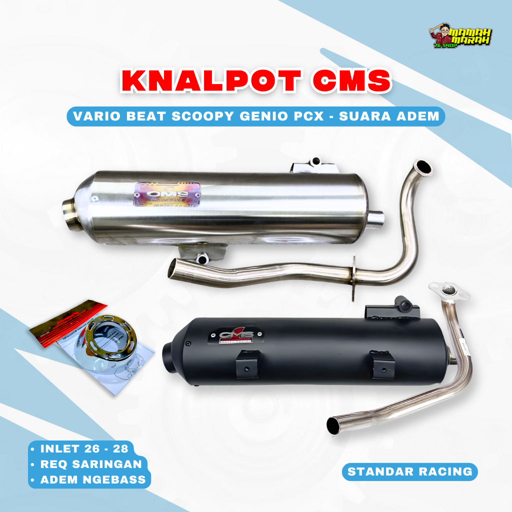KNALPOT COPY CMS PCX 160 VARIO 160 VARIO 125 150 BEAT KARBU KNALPOT STANDAR RACING CMS VARIO 160 PCX