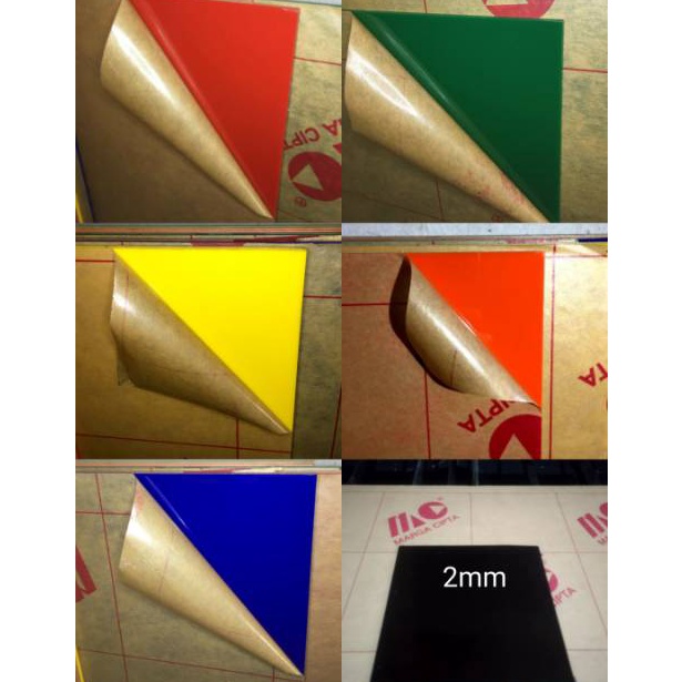 

KODE P86Q Acrylic akrilik lembaran warna solid ukuran 92x45cm