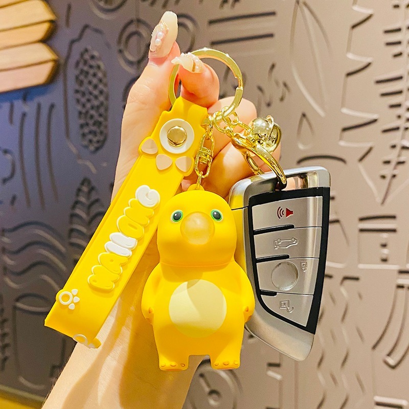 Gantungan Nailong Dino Kuning Gantungan Keychain (ORI) New Varian Gantungan Kunci Dino Lucu