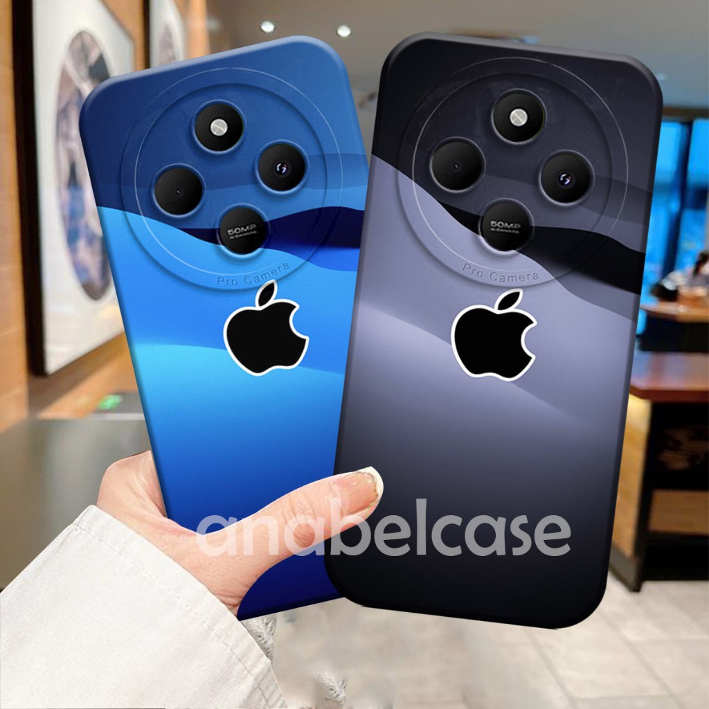 SOFTCASE REDMI 14c 4G 2024 13c 12c A3 9c 9a 10c 10a Poco c40 c65 TERBARU Motif Logo Apel Aesthetic K
