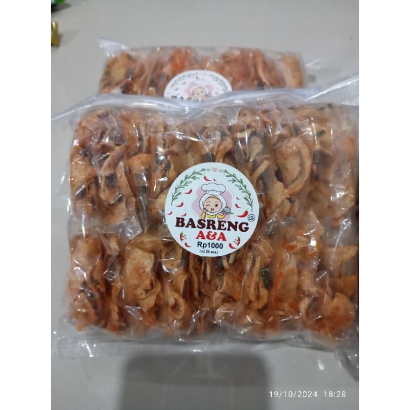 

Basreng A&A eceran Rp, 1000/pcs