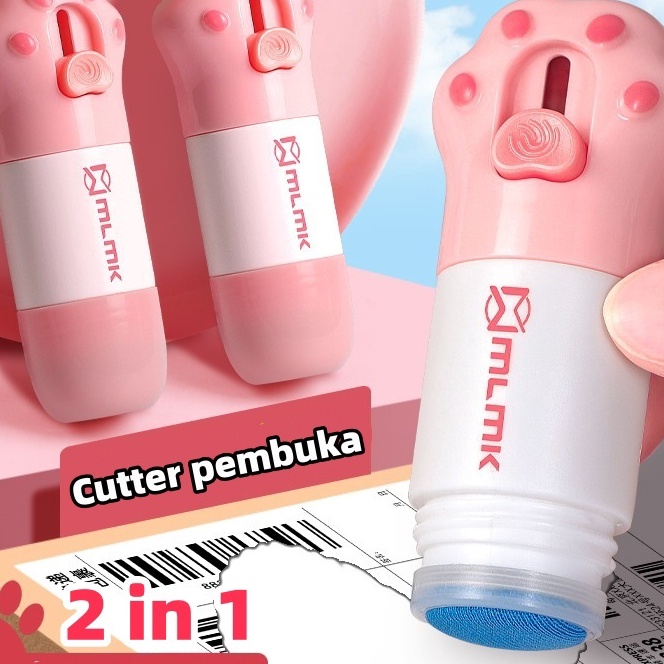 

Super 2 in 1 Cutter pembuka Penghilang informasi resi 2 ml 1ml Cairan Penghapus Tinta Kes Thermal dengan Cutter M MLMK Correction Fluid Box OpenerPenghapusTip Ex Resi m Box package opener roller stamp lucu Cairan si kes