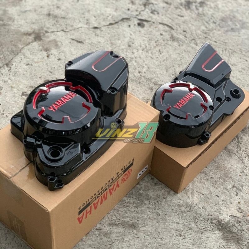 Bak kopling | blok kopling rx king new hitam glosy lis merah