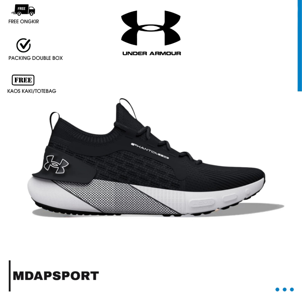 Under Armour HOVR Phantom 3 SE Mens Road Running Shoes - Black White