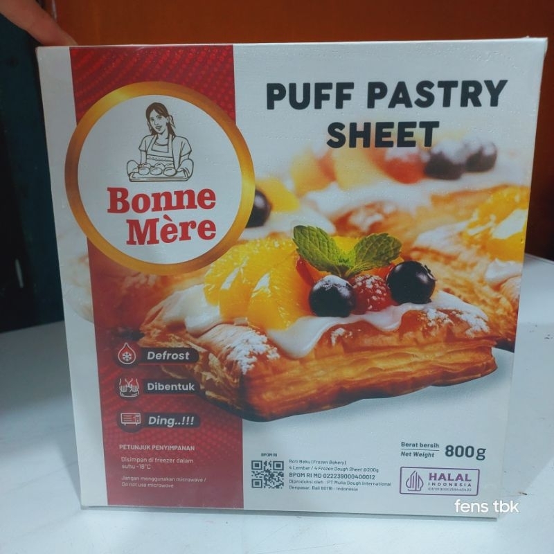 BONNE MERE PUFF PASTRY SHEET 800 GR / KULIT PASTRY / PUFF PASTRY BONNE MERE