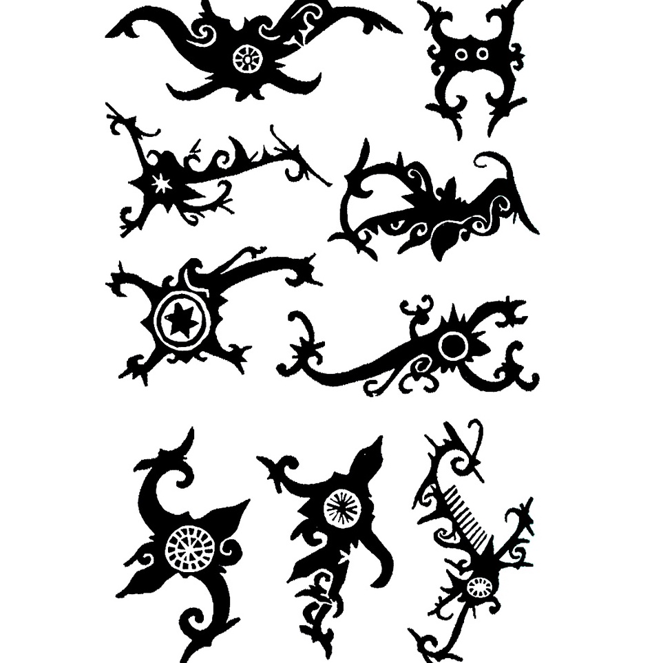 KODE F74N TATEMPO tato temporer  BORNEO DAYAK TATTOO PACK