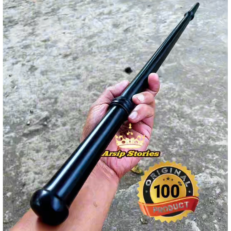 tongkat commando kayu Galih kelor hitam asli
