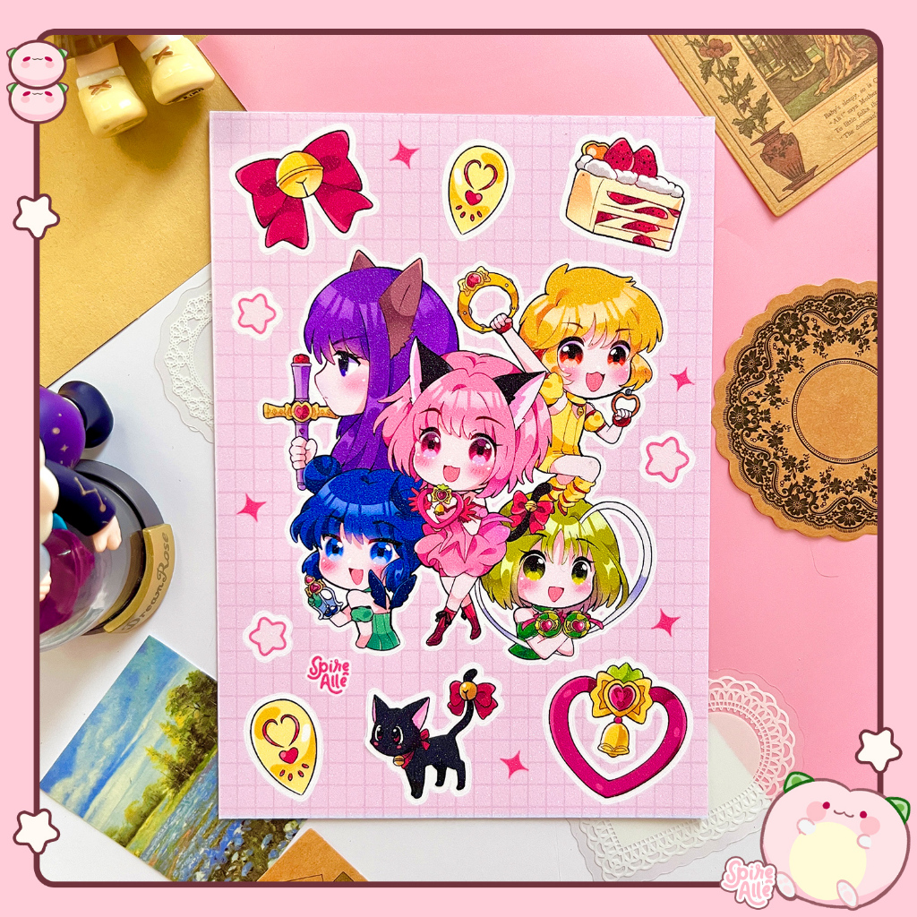 

tokyo mew mew anime sticker sheet