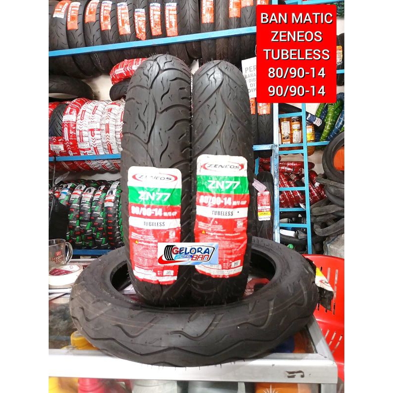 Ban Metic Tubeless Zeneos Zn77 80/90-14 ban 90/90-14 ban montor ring 14 ban tubles 90/90-14 ban meti
