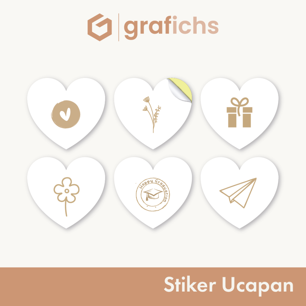 

[84 pcs] Stiker Hati Ucapan GISU13-18 by Grafichs
