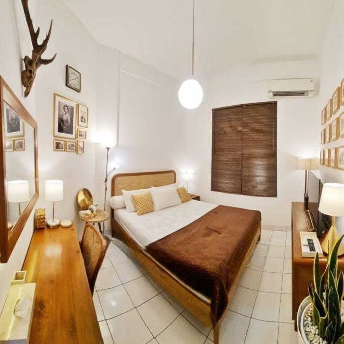 Dipan Ranjang Rotan 160x200 Kayu Jati | Mebel Jepara