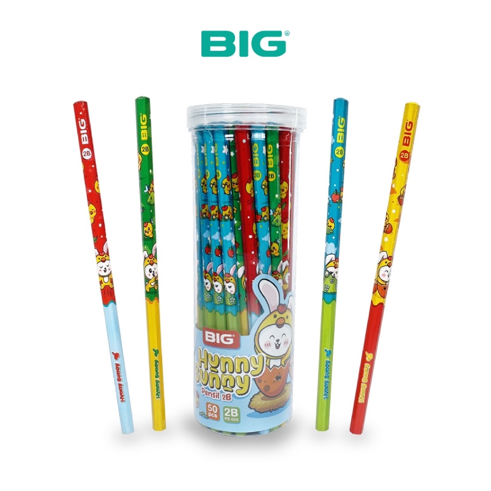 

ART Y6V6 5 Pcs BIG Pensil 2B Karakter Seri Hunny Bunny Graphite Pencil Extra Dark PS5