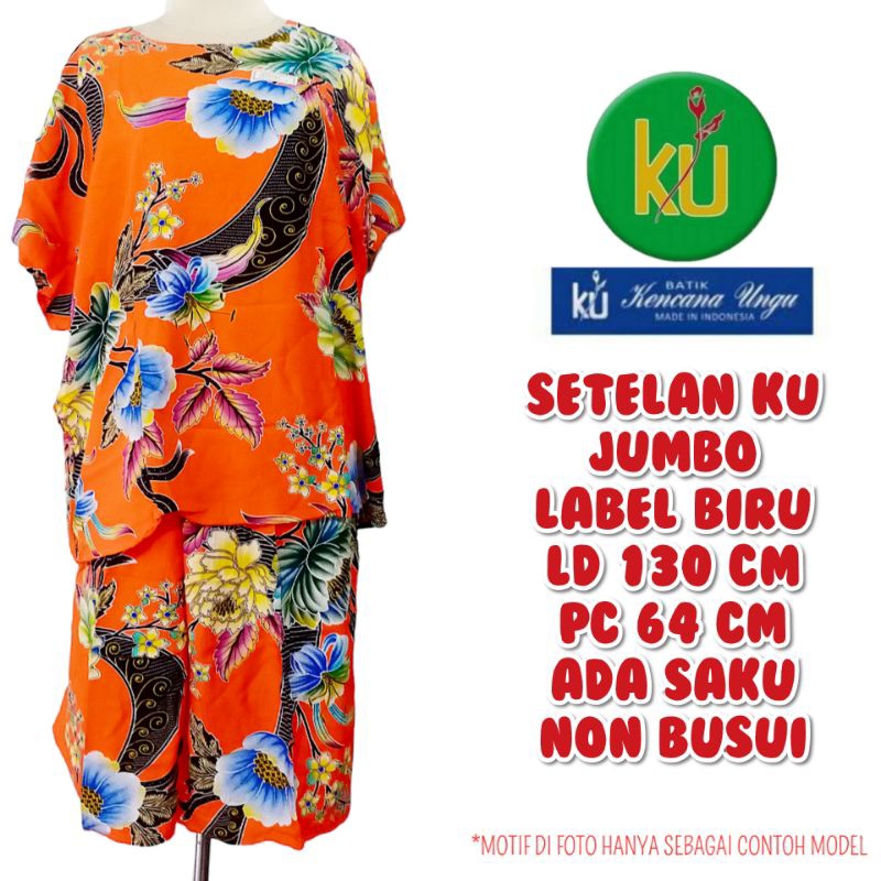 PROMO Setelan Kencana Ungu Jumbo Stelan Babydoll Big Size Baby Doll Kencana Ungu Label Biru Asli