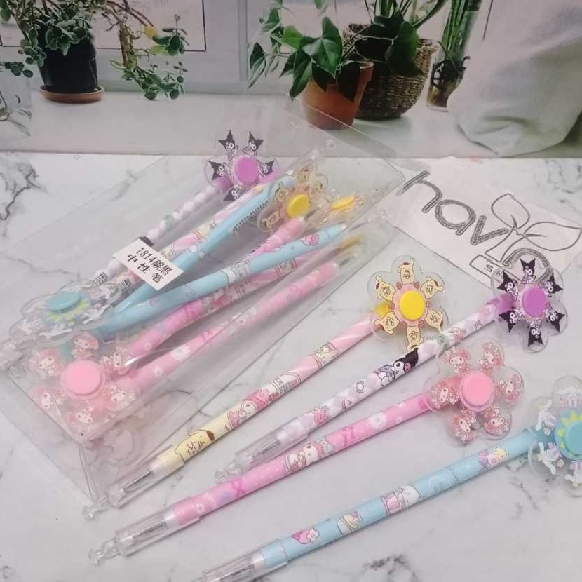 

murah 12pc PEN GEL PENA BALLPEN PUTARAN CINNAMOROLL KUROMI