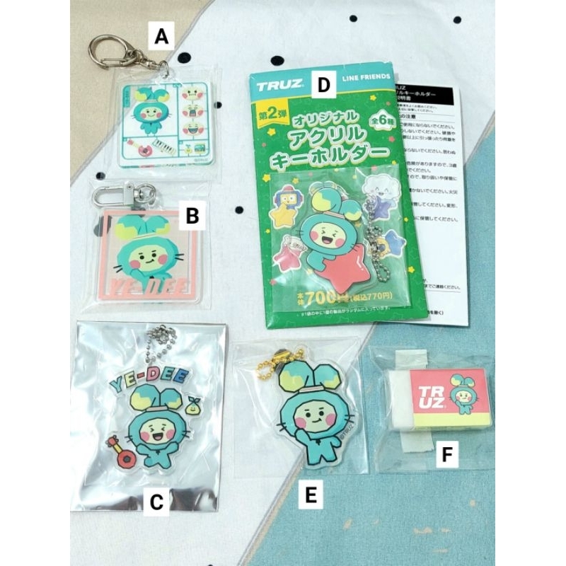 [READY STOCK INA SIAP KIRIM] OFFICIAL TRUZ YEDEE POUCH HAIRCLIP ACRYLIC KEYCHAIN PIN PAPER CLIP TREA