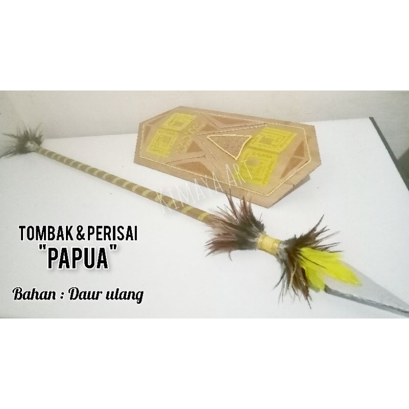 Kostum Daur ulang adat Papua/tongkat papua