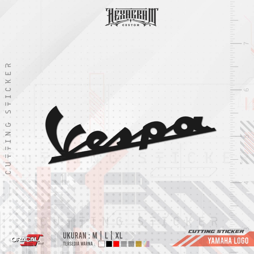 Cutting Sticker Vespa Logo | Stiker Logo Vespa