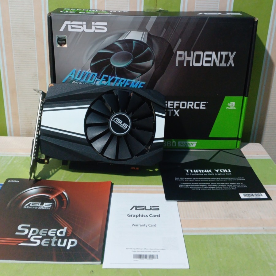 ASUS PHOENIX SINGLE FAN GTX 1660 SUPER 6GB DDR6 GTX1660SUPER GTX1660 SUPER GTX 1660SUPER OVERCLOCK G