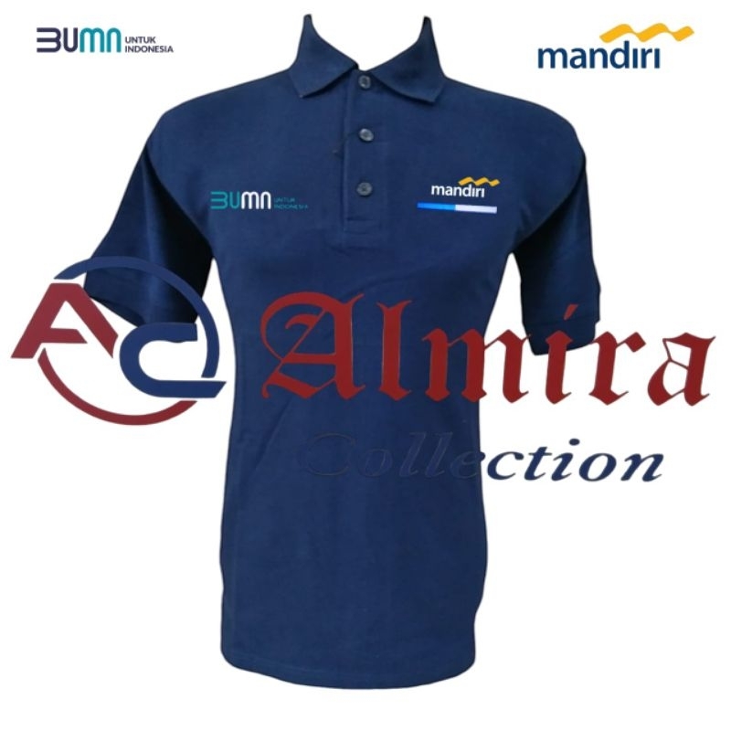 kaos polo shirt Bank mandiri kaos BUMN BANK MANDIRI