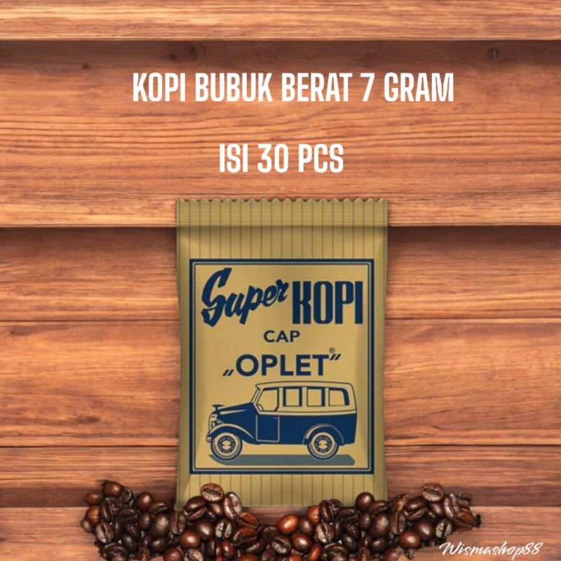 

SUPER KOPI CAP OPLET 7 GRAM RENCENG ( 1 RENCENG ISI 30 PCS ) / KOPI BUBUK