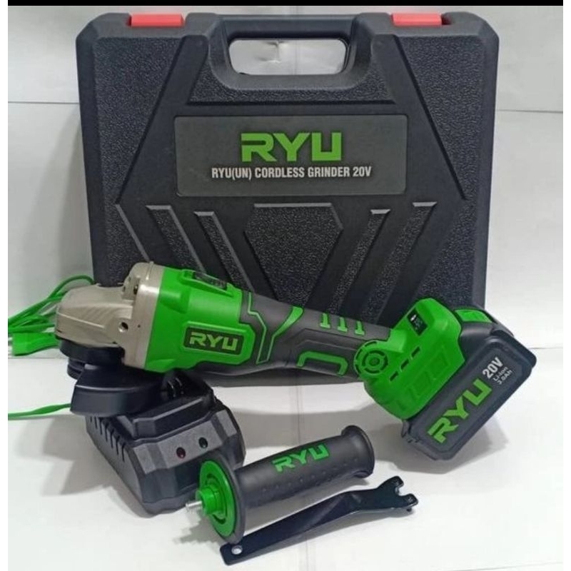 mesin gerinda cordless Ryu 20v RCG 20v / gerinda baterai Ryu 20v / gerinda cas Ryu 20v RCG 20v