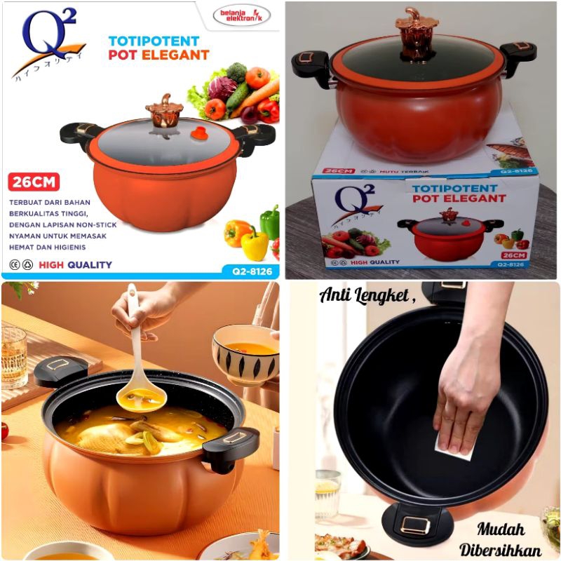 panci presto labu Q2/totipotent pot elegant 26cm 8 liter/panci presto viral