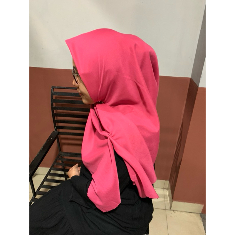 hijab jilbab motif segi empat polos voal premium daily hijab kekinian fanta biru biru muda frapucinn