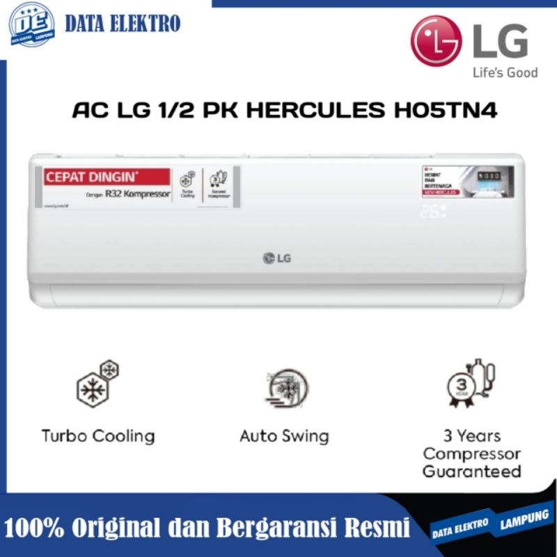 AC LG 1/2 PK H05TN4 R32 GARANSI RESMI